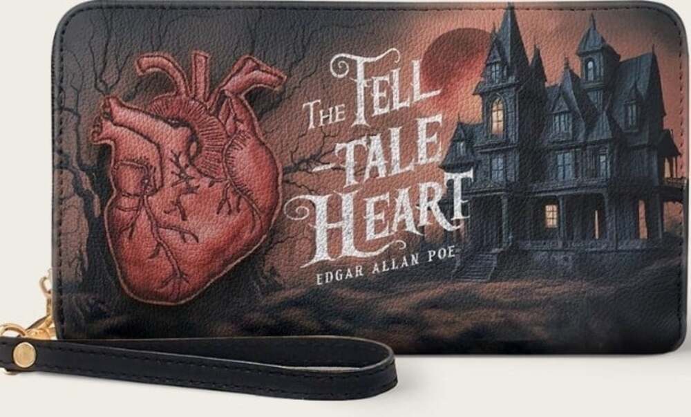 The Tell-Tale Heart Wallet Horror Goth Halloween New NWT Grunge Emo Excellent